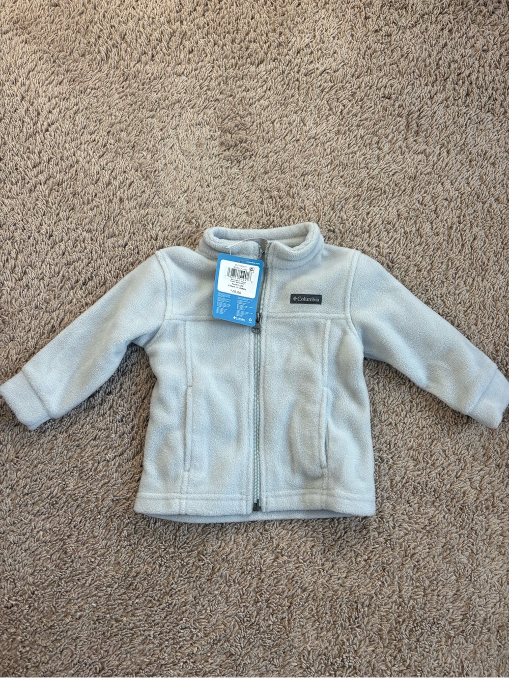 Columbia Kids Light Gray Full-Zip Fleece Jacket